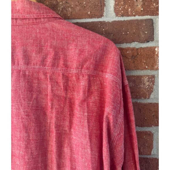 Orvis Red Hemp Cotton Button Shirt XL - Picture 6 of 11